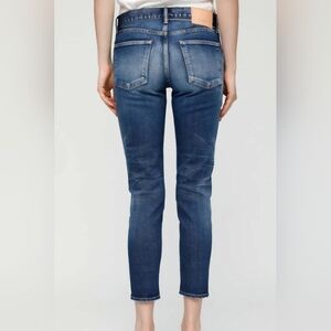 Moussy Vintage Montecito Women's Dark Blue Denim Mid-Rise Jeans Size 28